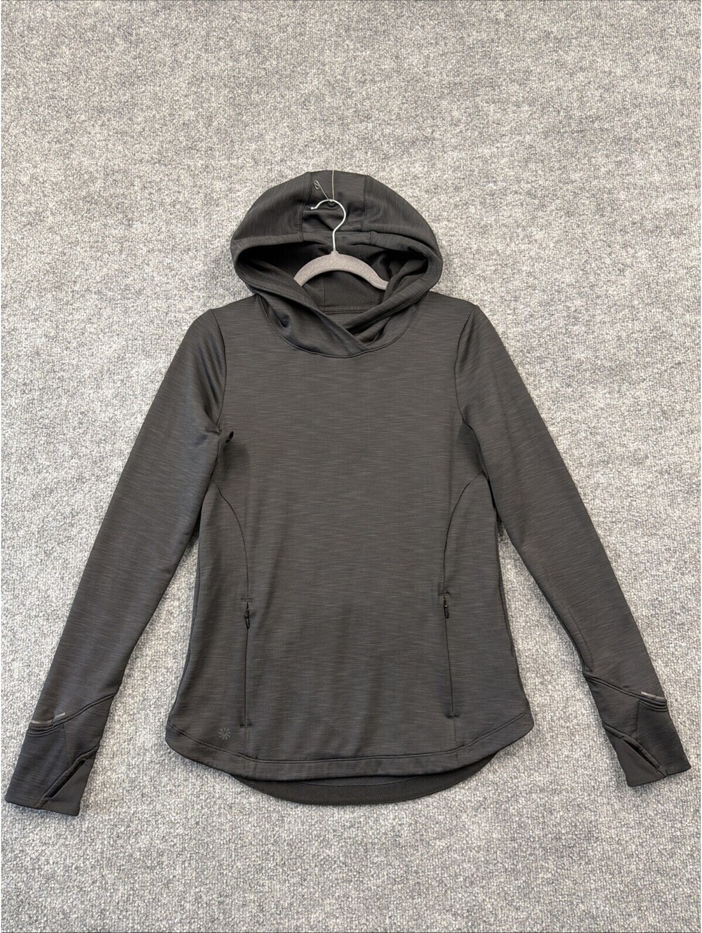 Athleta Black Hooded Xs Extra Layer Pullover Hoodie - Picture 1 of 13